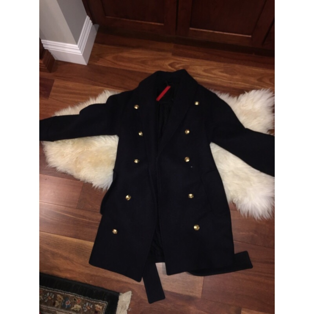 NEW! *RARE* Balmain x H&M Double Breasted Peacoat - Picture 4 of 8